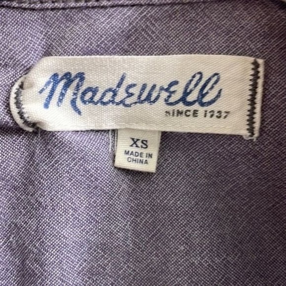 Madewell Purple Button Down Shirt - Picture 2 of 4